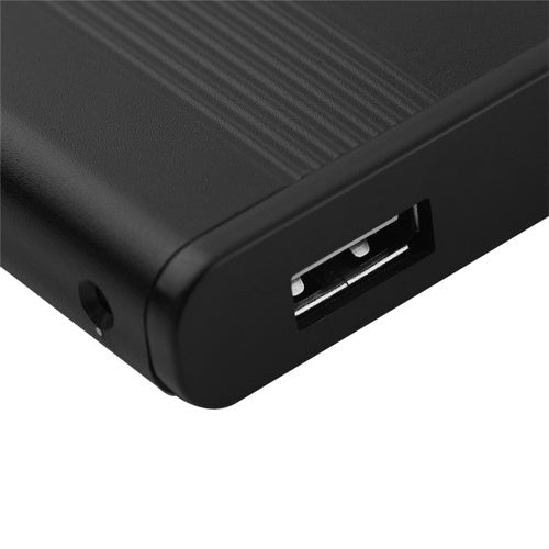 2.5'' SATA SSD HDD Enclosure USB2.0 to SATA Hard Disk Case Portable Aluminum Alloy SSD HDD Enclosure Black