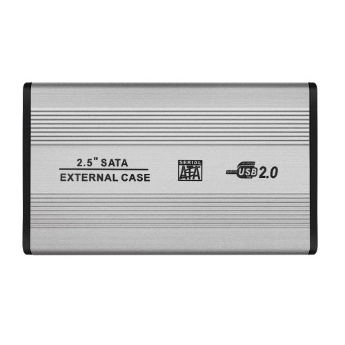 حافظة أقراص صلبة SATA SSD مقاس 2.5 بوصة USB2.0 إلى حافظة قرص صلب SATA محمولة من سبائك الألومنيوم SSD قالب أقراص صلبة أسود