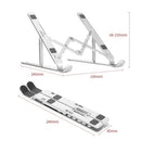 7-level Adjustable Laptop Stand Portable Aluminum Alloy Laptop Stand Foldable Non-slip Notebook Holder Silver