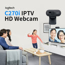 Logitech C270i HD 720p 30fps 5MP Web Cam Widescreen Video Webcam Computer Laptop PC Camera for Video Calling Recording Online Teaching Learning