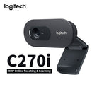 Logitech C270i HD 720p 30fps 5MP Web Cam Widescreen Video Webcam Computer Laptop PC Camera for Video Calling Recording Online Teaching Learning