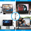 640*480P PC Webcam Full HD Web Cam USB Portable Laptop Desktop High-Definition Webcam 30fps Camera with Built-in Noise-reduction Microphone Plug & Play Flexible Hose