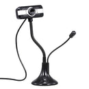 640*480P PC Webcam Full HD Web Cam USB Portable Laptop Desktop High-Definition Webcam 30fps Camera with Built-in Noise-reduction Microphone Plug & Play Flexible Hose