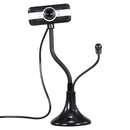 640*480P PC Webcam Full HD Web Cam USB Portable Laptop Desktop High-Definition Webcam 30fps Camera with Built-in Noise-reduction Microphone Plug & Play Flexible Hose