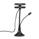 640*480P PC Webcam Full HD Web Cam USB Portable Laptop Desktop High-Definition Webcam 30fps Camera with Built-in Noise-reduction Microphone Plug & Play Flexible Hose