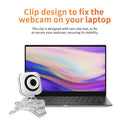 Portable HD Webcam 480P 0.3MP 30fps Camera with Clear Mount Clip Built-in Microphone Notebook Laptop PC Desktop Computer Web Video Camera USB Plug & Play for Online Conferences Meeting Video Call Live Streaming