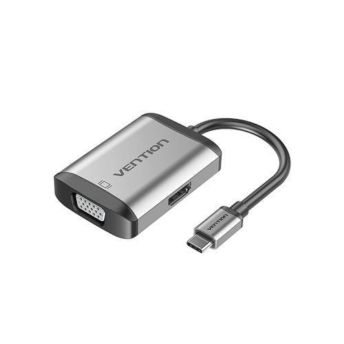 Vention TFAHB 4in1 USB C HUB متعدد الوظائف من النوع C إلى 4K HDMI + USB3.0 + VGA + PD HUB Dock محول محول الفاصل