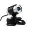 480P Webcam USB Manual Focus Drive-free Computer Camera with 3.5mm Audio Plug for PC Laptop Black