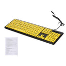 USB Wired Keyboard Large Character Keyboard Home Office Mute Keyboard for Desktop Computer Laptop