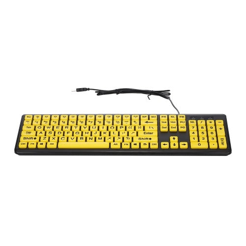 USB Wired Keyboard Large Character Keyboard Home Office Mute Keyboard for Desktop Computer Laptop