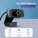 101JD 1080P 2MP High-Definition Webcam 30fps Web Camera Noise-reduction Microphone HD Laptop Computer Camera USB Plug & Play for Laptop Desktop TV Box