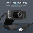 101JD 1080P 2MP High-Definition Webcam 30fps Web Camera Noise-reduction Microphone HD Laptop Computer Camera USB Plug & Play for Laptop Desktop TV Box