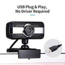 1080P 2MP High-Definition Webcam 30fps Web Camera Noise-reduction Microphone HD Laptop Computer Camera USB Plug & Play for Laptop Desktop TV Box