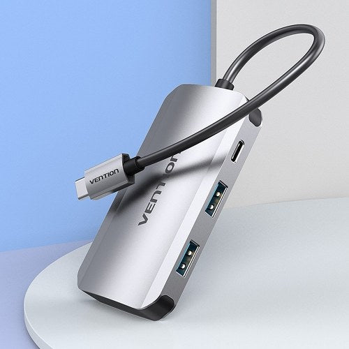 Vention TGHHB 5IN1 USB-C HUB Type-C إلى 4 * USB 3.0 + PD الكمبيوتر المحمول USB 3.0 HUB محول محول الفاصل