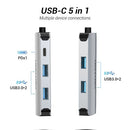 Vention TGHHB 5IN1 USB-C HUB Type-C إلى 4 * USB 3.0 + PD الكمبيوتر المحمول USB 3.0 HUB محول محول الفاصل