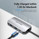 Vention TGHHB 5IN1 USB-C HUB Type-C إلى 4 * USB 3.0 + PD الكمبيوتر المحمول USB 3.0 HUB محول محول الفاصل