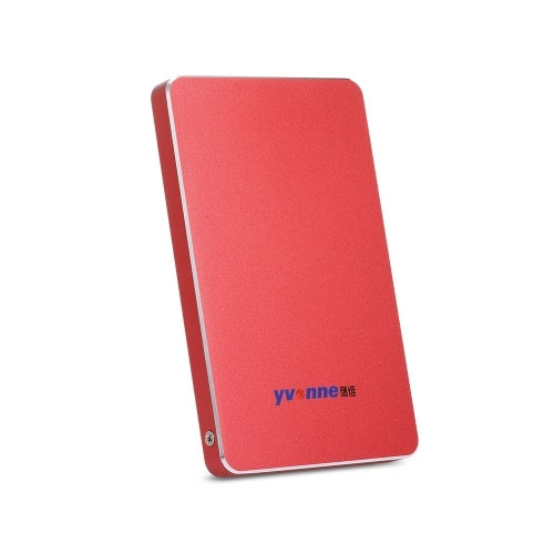 Yvonne 2.5" USB 3.0 HDD External Mobile Hard Drive Portable HDD Storage Compatible For PC Mac Desktop Laptop Red 250GB