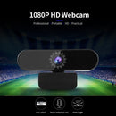 1080P 2MP High-Definition Wide-angle Webcam Video Conference 30fps Web Cam USB Plug & Play Noise-reduction Microphone HD Laptop Computer Camera for Laptop Desktop TV Box