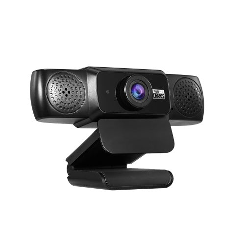 1080P 2MP High-Definition Webcam Wide Angle 30fps Manual Focusing Web Cam Noise-reduction Microphone HD Laptop Computer Camera USB Plug & Play for Laptop Desktop TV Box