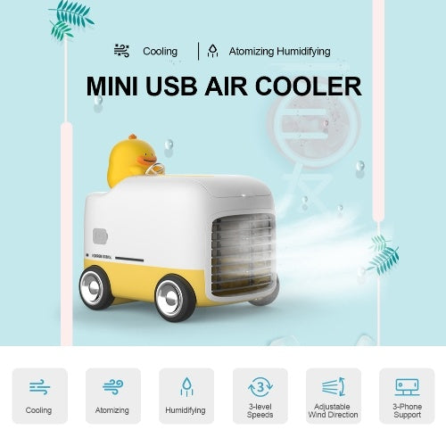 Cute Portable Air Conditioner Humidifier Mini USB Air Cooler