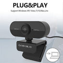 1080P 2MP HD Webcam 30fps Camera Noise-reduction Microphone Web Cam HD Laptop Computer Camera USB Plug & Play with Extension Cable for Laptop Desktop TV Box