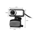 USB Computer Camera 480P Manual Focus Web Camera Drive-free Webcam with External Microphone for Video Chat Online Conference