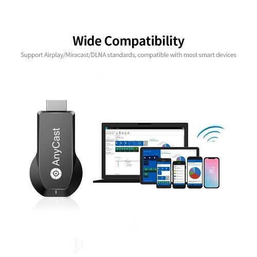 Wireless Dongle WiFi Display Dongle 4K 2.4G HD WiFi Receiver Dongle Wireless Screen Converter for Smartphone PC Laptop