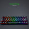 لوحة مفاتيح ميكانيكية صغيرة من Razer Huntsman، مفتاح بصري Clicky، 61 مفتاحًا، لوحة مفاتيح سلكية RGB لأجهزة الكمبيوتر المحمول باللون الأسود