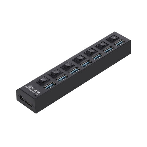 7-Port USB 3.0 HUB USB Splitter 7 Ports Expander with Switch For PC