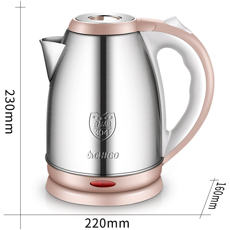 Chigo ZG-B20 Stainless Steel Electric Kettle - Pink