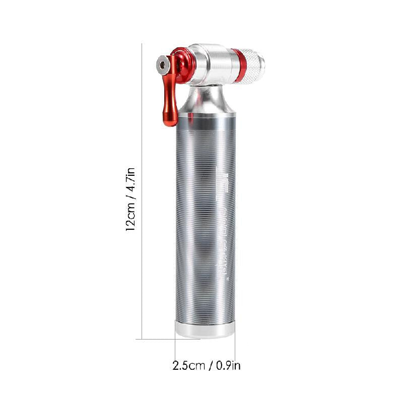 CO2 Bicycle Premium Portable Tire Inflator - Silver