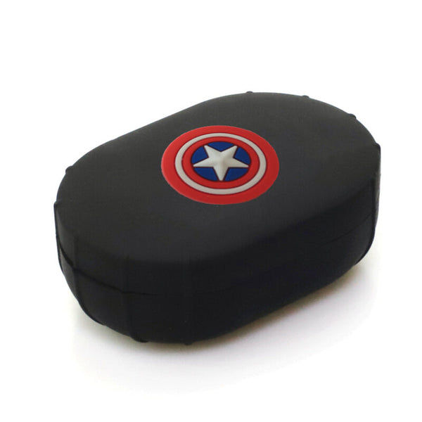 Captain America Premium Silicone Charging Case - Black