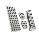 Car Accelerator Foot Rest Brake Pedal Set - Silver