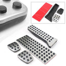 Car Accelerator Foot Rest Brake Pedal Set - Silver