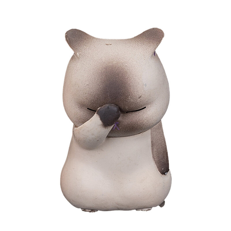 Cartoon Cat Figurine Toy - Black