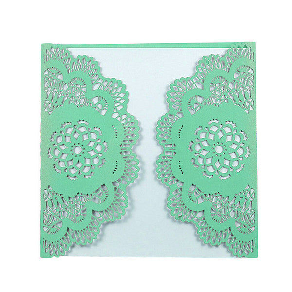 Carved Invitation Cards - Tiffany Blue