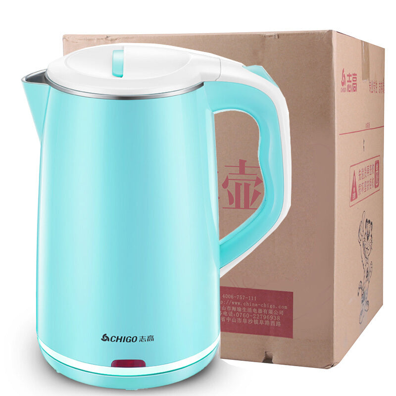 Chigo Double Layer Stainless Electric Kettle - Blue