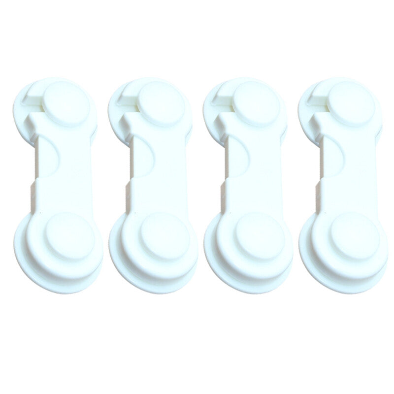 4Pcs Child Security Fridge Safety Lock - White