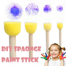 Children Sponge Painting Brush - Yellow