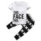 Children Summer Clothes Top & Cross Suit - White