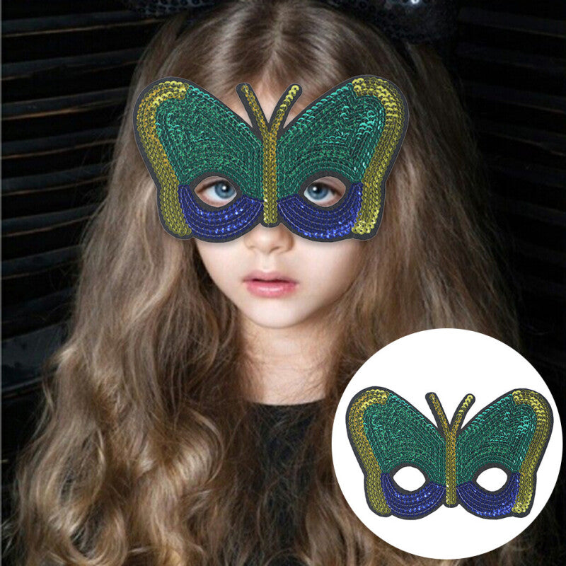 Children's Halloween Mask - Blue & Gold