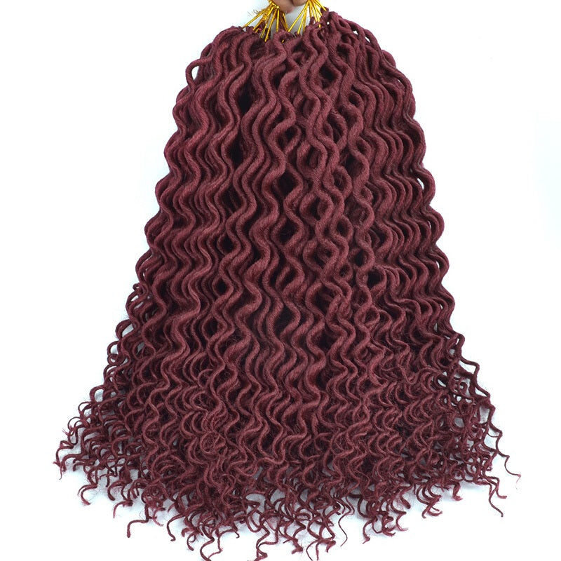 Chorliss Curly Crochet Style Synthetic Hair - Burgundy