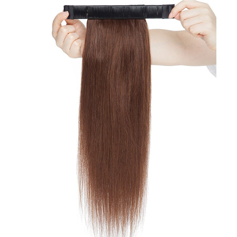 Clip in Ponytail Long Hair Extensions - Medium Brown