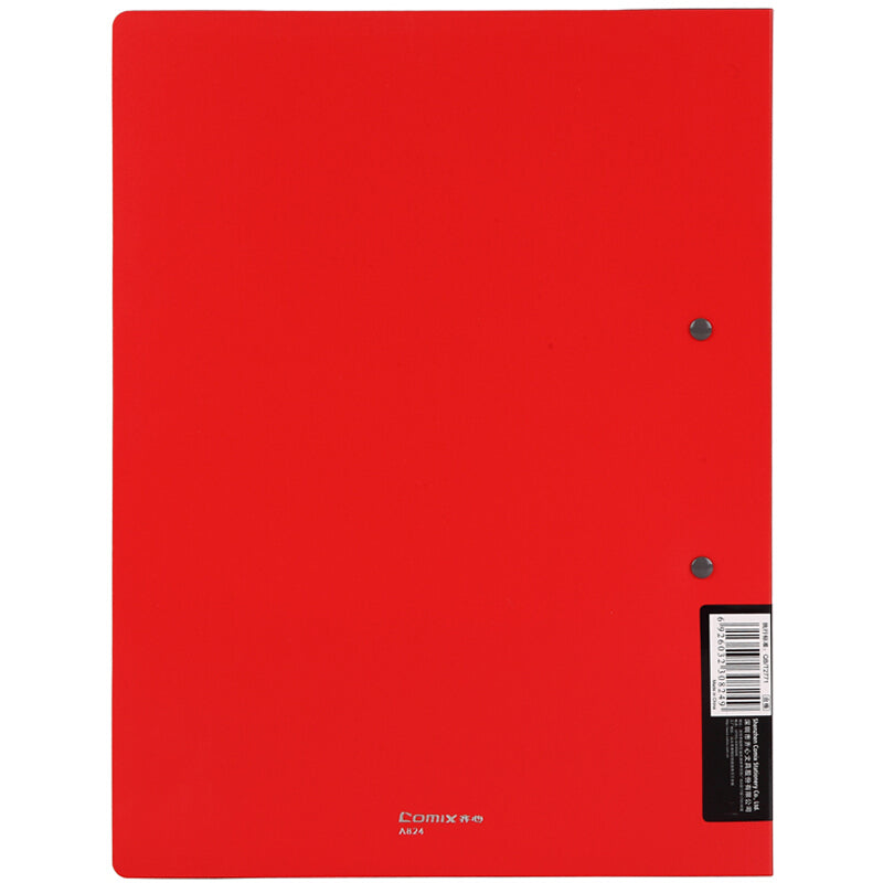 Comix A824 Premium Single Strong Clip Folder - Red