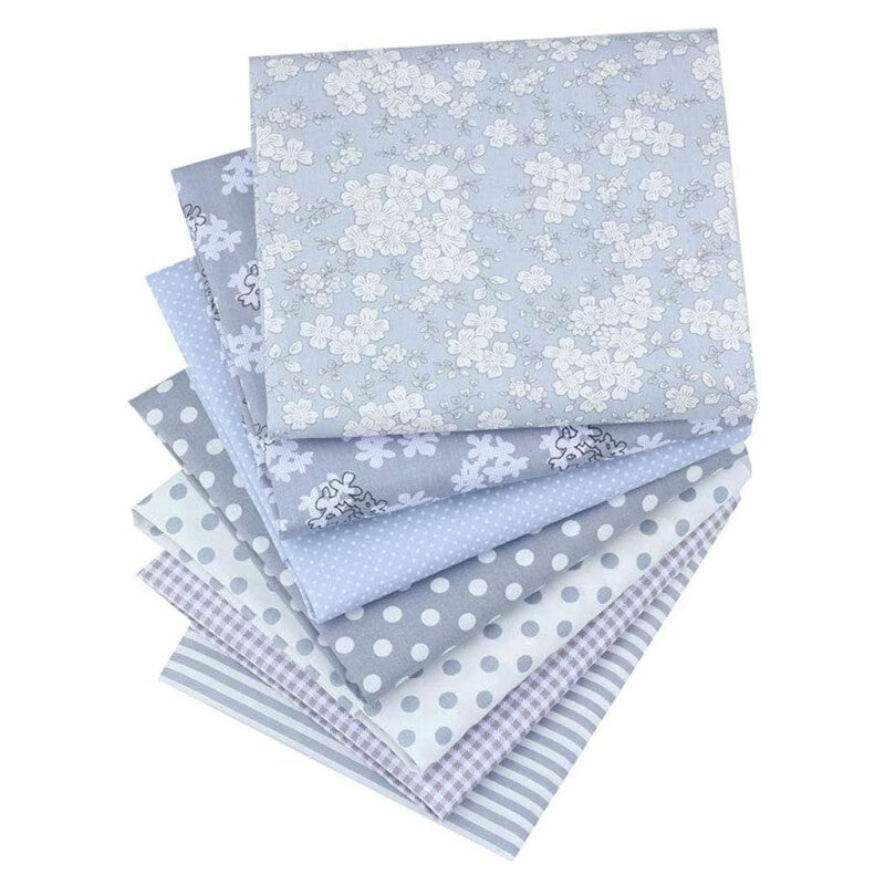 Cotton Craft Premium Fabric Bundle Patchwork - White