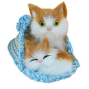 Cute 2 Cats Plush Toy - Blue