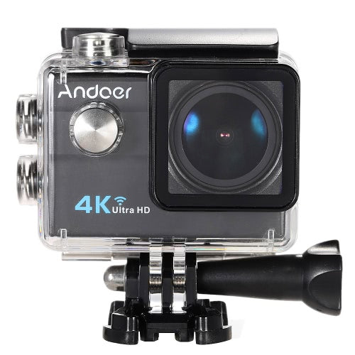 Andoer Ultra HD Action Sports Camera 2.0" LCD 16MP 4K 25FPS 1080P 60FPS 4X Zoom WiFi 25mm 173 Degree Wide-Lens Waterproof 30M Car DVR DV Cam Diving Bicycle Outdoor Activity