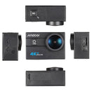 Andoer Ultra HD Action Sports Camera 2.0 بوصة LCD 16MP 4K 25FPS 1080P 60FPS 4X Zoom WiFi 25mm 173 درجة عدسة واسعة مقاومة للماء 30M Car DVR DV Cam غوص دراجة نشاط خارجي