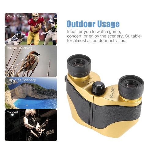 Compact Super Mini Portable Foldable Folding Binoculars 8X Magnifications Fully-coated Optic