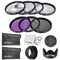 Andoer 55mm UV + CPL + FLD + Close-up Lens Filter Kit with Carry Pouch  Lens Cap Holder Tulip Rubber Hoods Cleaning Cloth